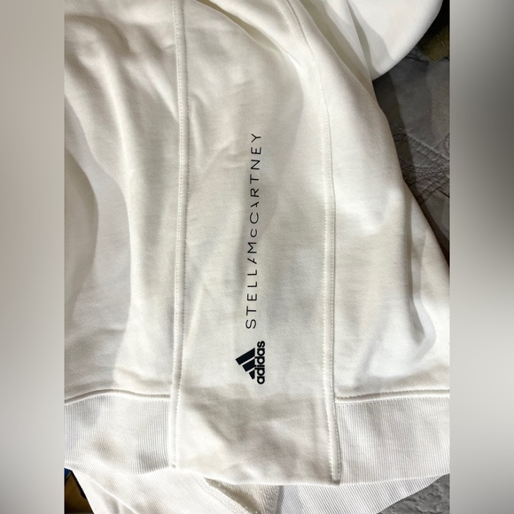 NWOT adidas by Stella McCartney Crewneck Sweatshirt French Terry White Size L - Picture 8 of 11